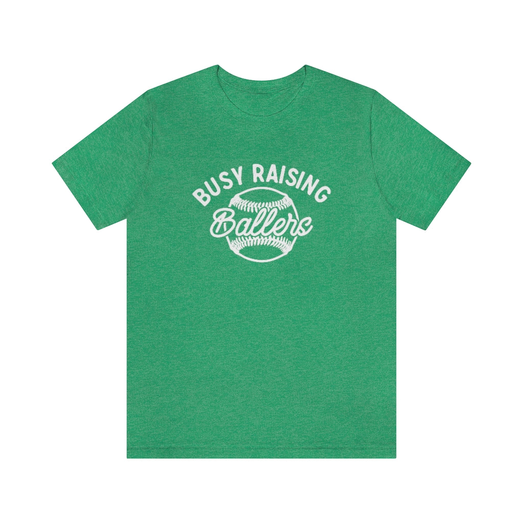 Busy Raising Ballers Baseball & Softball Mom Shirt