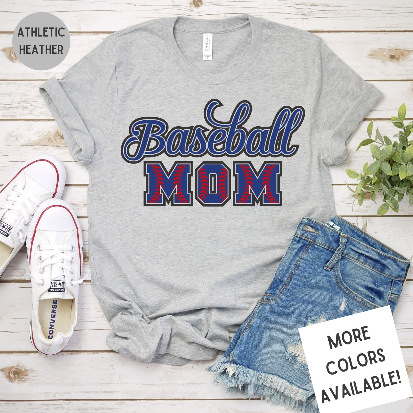 Baseball Mom Script Graphic T-Shirt